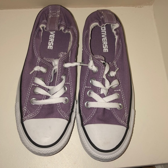 Converse Shoes - Purple slip on women’s converse size 6.5